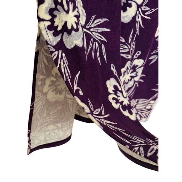 Patio Casuals Women's Purple House Midi Dress Sz M Mumu Floral Beaded Cruise New - Picture 6 of 7